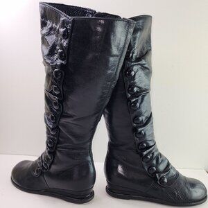 Miz Mooz Black Leather Button Tall Winter Boots (6.5 US)